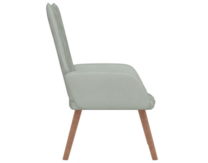 Sonata H Релакс стол, светлосив, кадифе