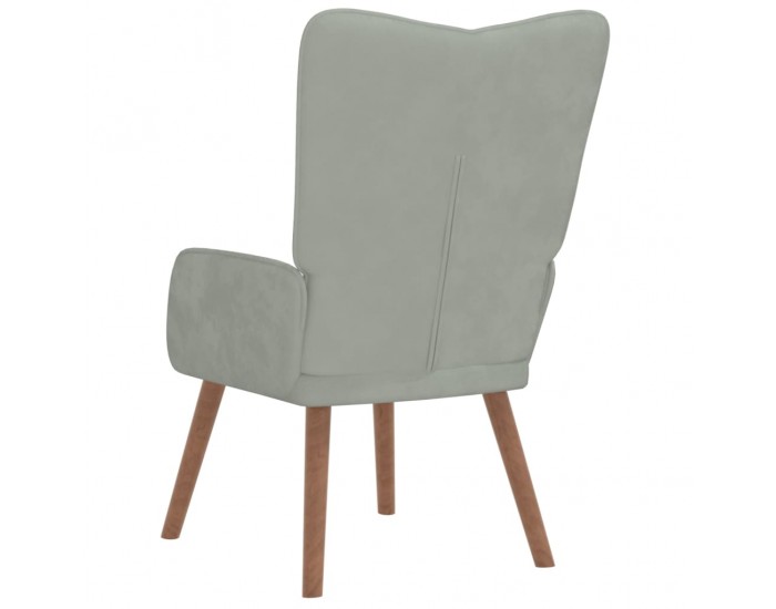 Sonata H Релакс стол, светлосив, кадифе