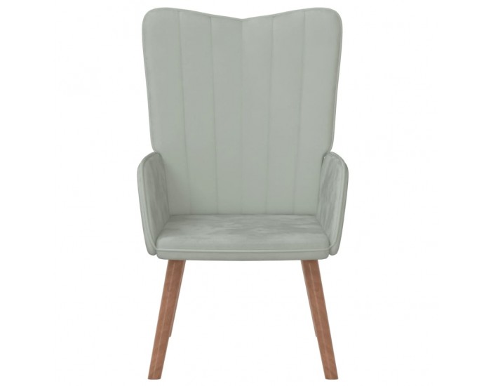 Sonata H Релакс стол, светлосив, кадифе