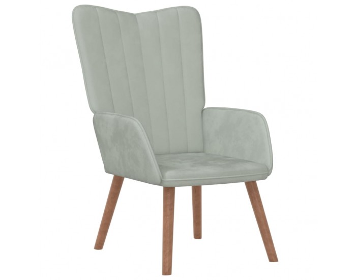 Sonata H Релакс стол, светлосив, кадифе