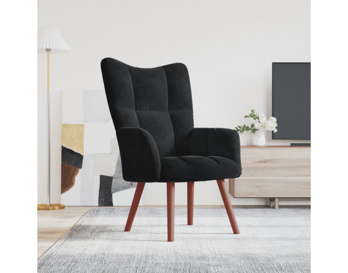 Sonata H Релакс стол, черен, кадифе