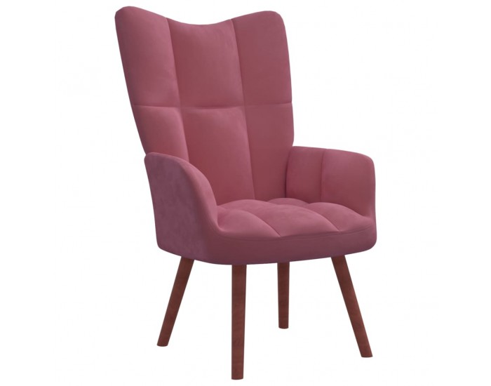 Sonata H Релакс стол, розов, кадифе