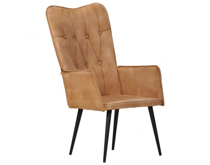 Sonata H Wingback стол, кафяв, канава