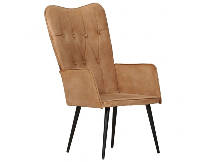 Sonata H Wingback стол, кафяв, канава