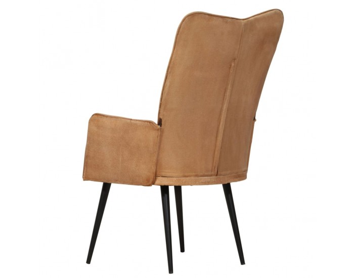 Sonata H Wingback стол, кафяв, канава