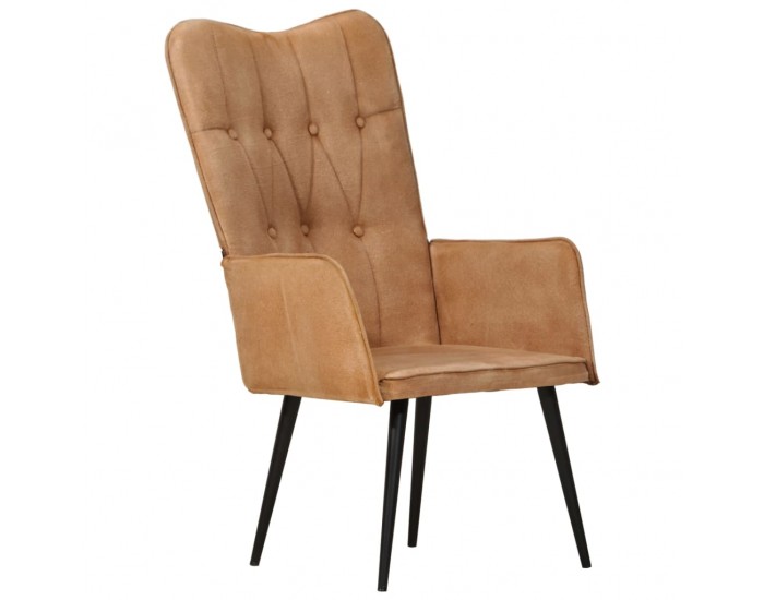 Sonata H Wingback стол, кафяв, канава