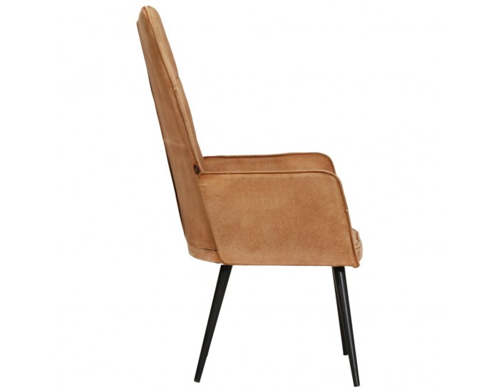 Sonata H Wingback стол, кафяв, канава