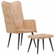 Sonata H Wingback стол с табуретка, кремав, канава Sonata H Wingback стол с табуретка, кремав, канава