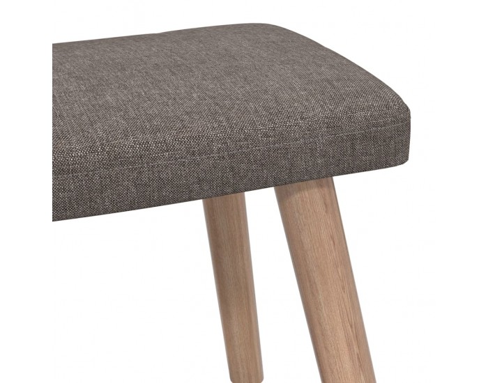 Sonata H Релакс стол с табуретка, таупе, текстил