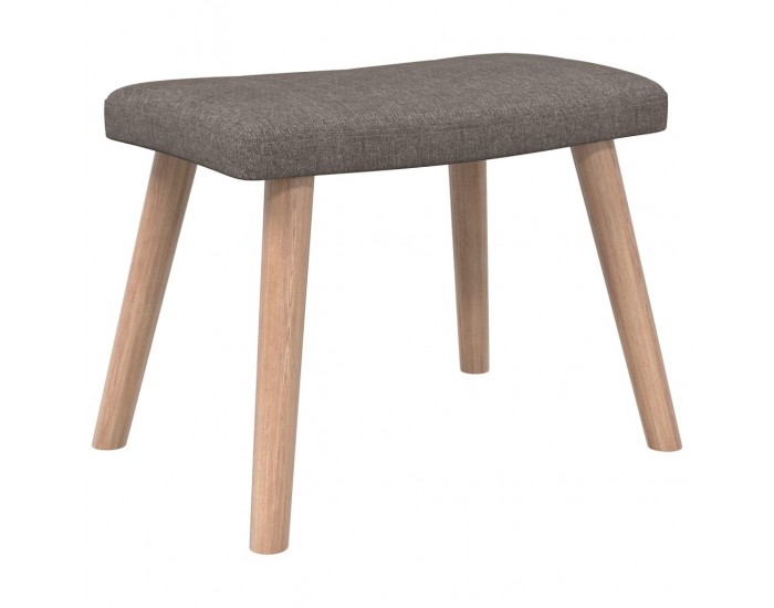 Sonata H Релакс стол с табуретка, таупе, текстил