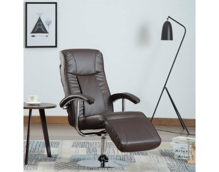 Sonata H ТВ фотьойл, кафяв, изкуствена кожа