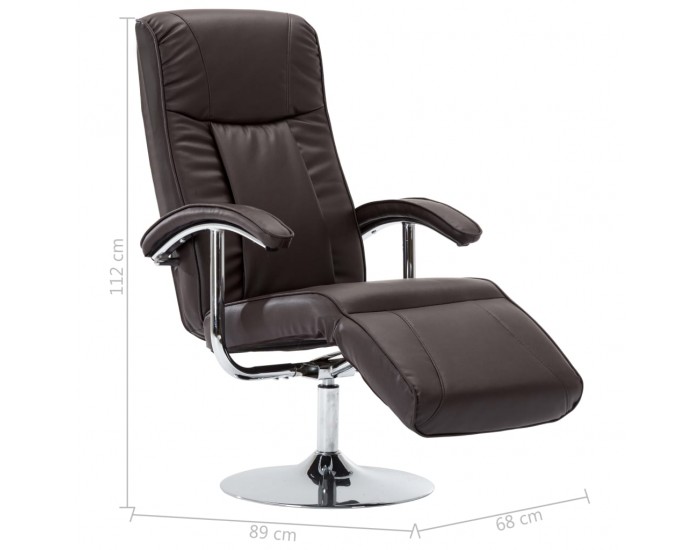 Sonata H ТВ фотьойл, кафяв, изкуствена кожа