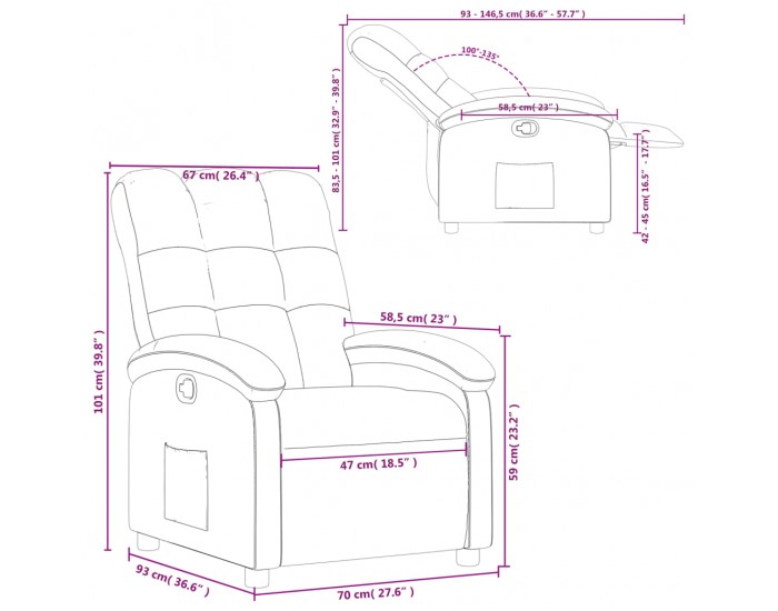 Sonata H Стол наклоняем, кафяв, текстил