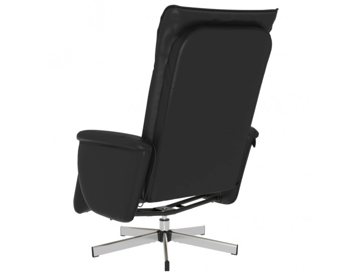 Sonata H Масажен реклайнер стол с опора за крака, черен, изкуствена кожа