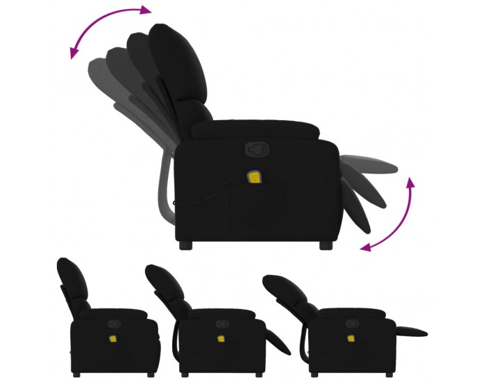 Sonata H Масажен наклоняем стол, черен, текстил