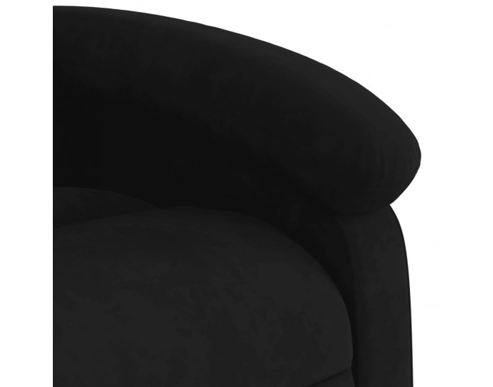 Sonata H Масажен реклайнер стол, черен, кадифе