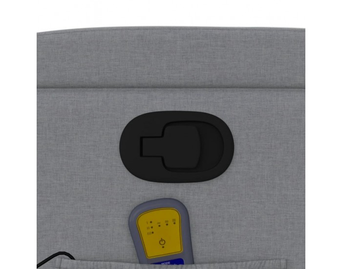 Sonata H Масажен реклайнер стол, светлосив, текстил