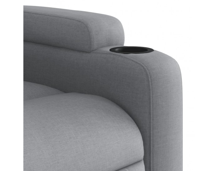 Sonata H Масажен реклайнер стол, светлосив, текстил