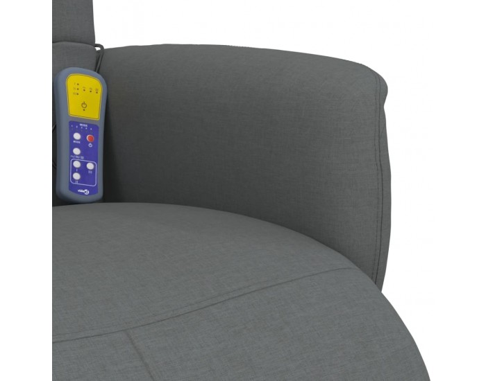 Sonata H Масажен реклайнер стол с поставка за крака, тъмносив, текстил