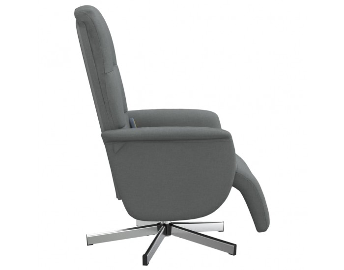 Sonata H Масажен реклайнер стол с поставка за крака, тъмносив, текстил