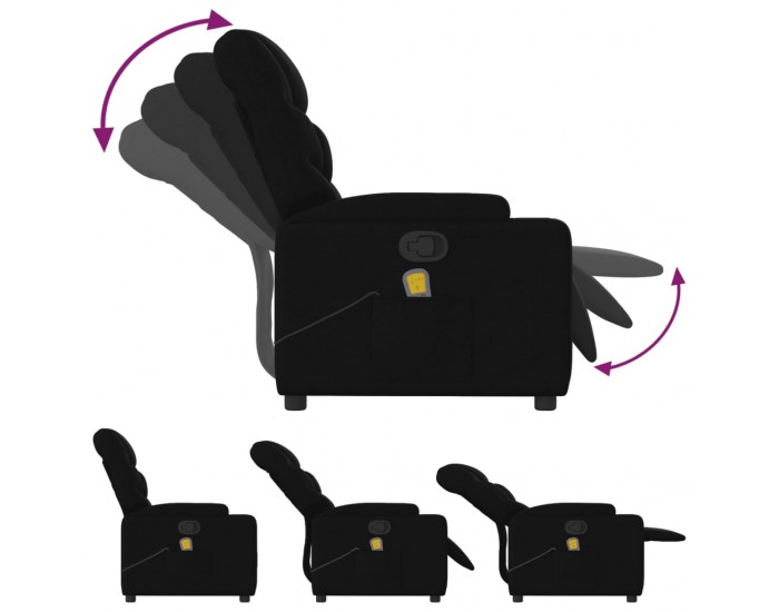 Sonata H Масажен наклоняем стол, черен, текстил