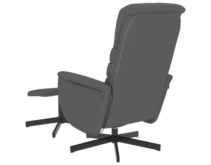 Sonata H Масажен реклайнер стол с табуретка, сив, изкуствена кожа