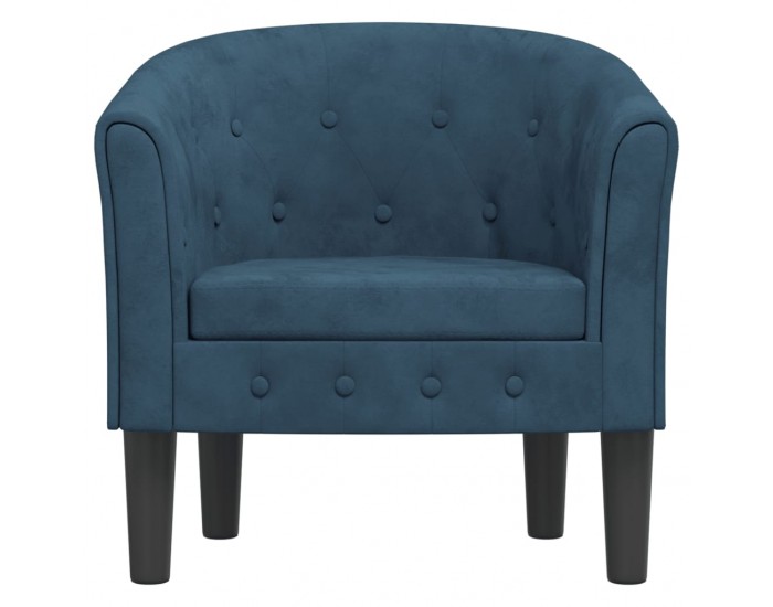 Sonata H Объл фотьойл, тъмносиньо, кадифе