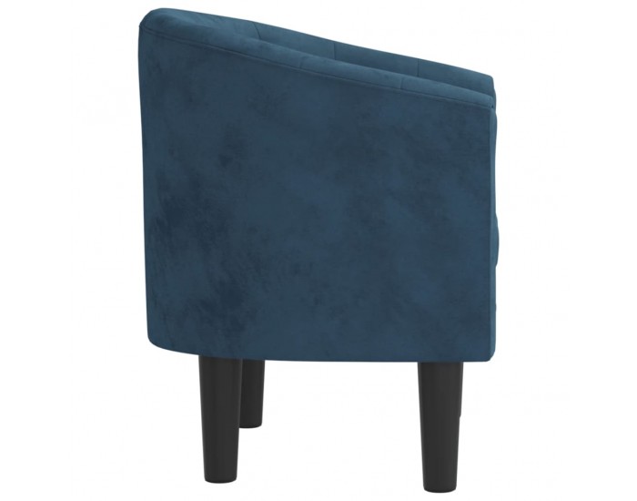 Sonata H Объл фотьойл, тъмносиньо, кадифе