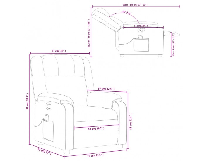 Sonata H Масажен наклоняем стол, таупе, текстил