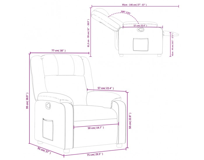 Sonata H Наклоняем стол, капучино, изкуствена кожа