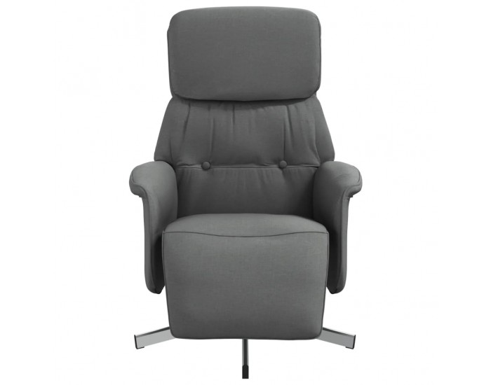 Sonata H Реклайнер стол с поставка за крака, тъмносив, плат