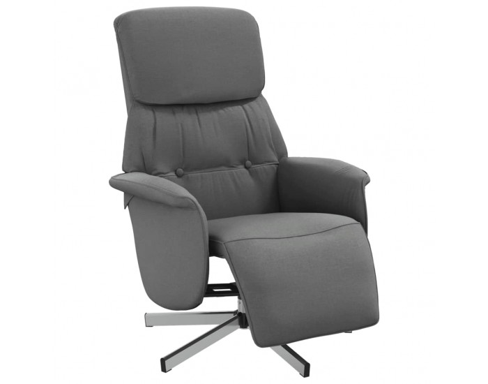 Sonata H Реклайнер стол с поставка за крака, тъмносив, плат