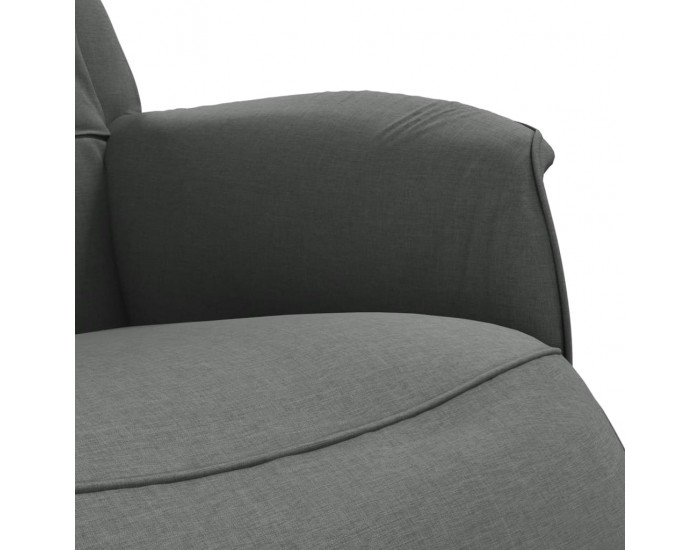 Sonata H Реклайнер стол с поставка за крака, тъмносив, плат