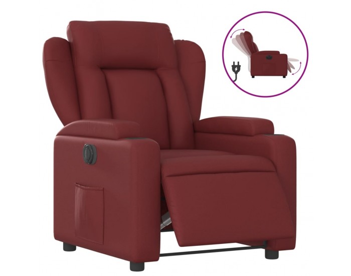 Sonata H Електрически наклоняем стол, виненочервен, изкуствена кожа