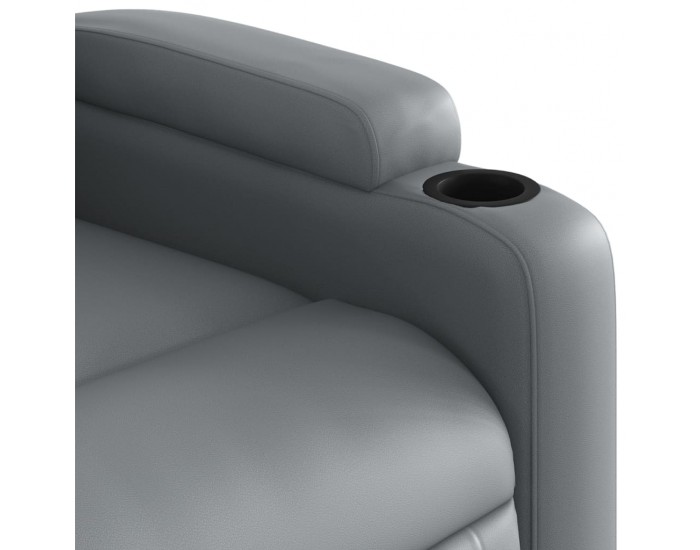 Sonata H Електрически масажен реклайнер стол, сив, изкуствена кожа