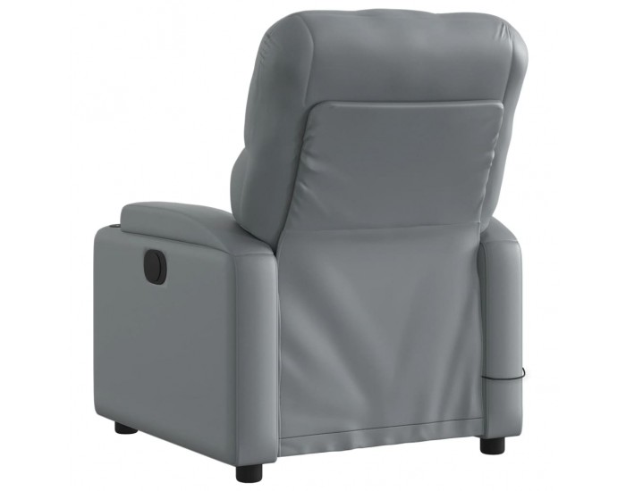 Sonata H Електрически масажен реклайнер стол, сив, изкуствена кожа