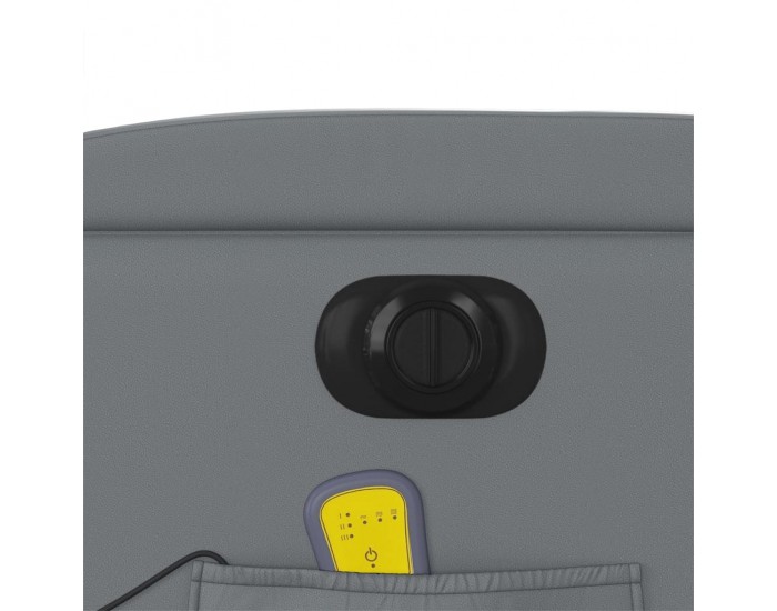 Sonata H Електрически масажен реклайнер стол, сив, изкуствена кожа