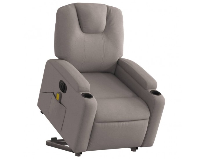 Sonata H Електрически изправящ масажен реклайнер стол таупе текстил