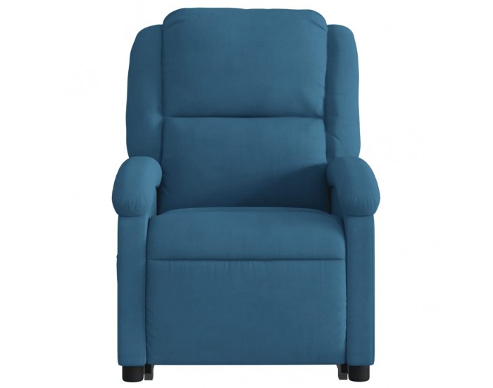 Sonata H Изправящ масажен реклайнер стол, син, кадифе