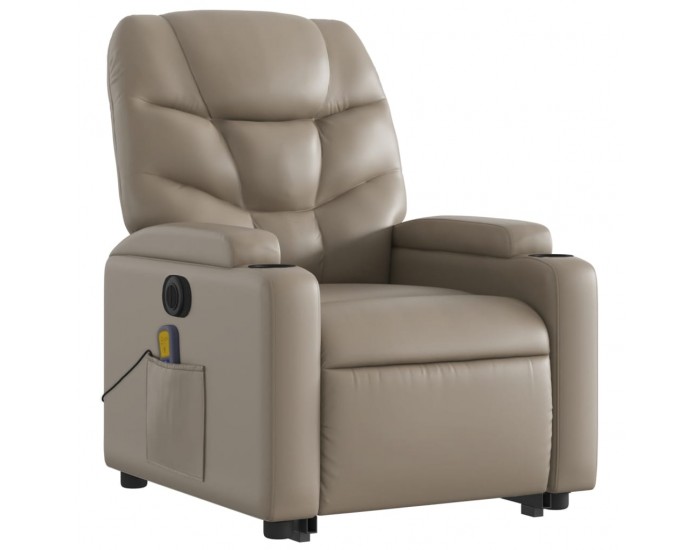 Sonata H Електрически изправящ масажен реклайнер, капучино, еко кожа