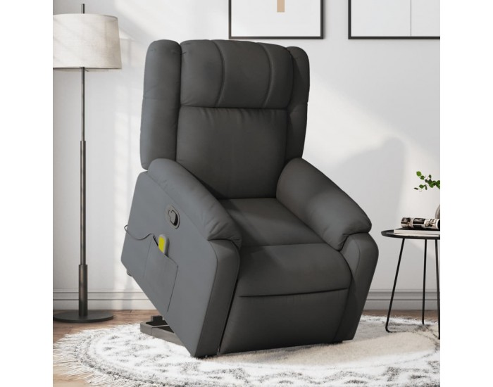 Sonata H Изправящ масажен реклайнер стол,тъмносив, текстил