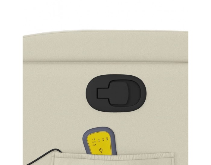 Sonata H Изправящ масажен реклайнер стол, кремав, изкуствена кожа