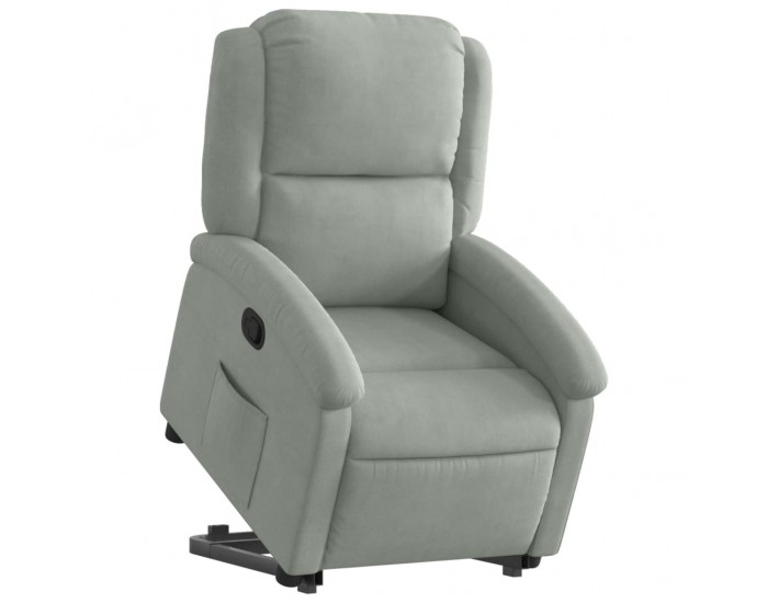 Sonata H Изправящ реклайнер стол, светлосив, кадифе