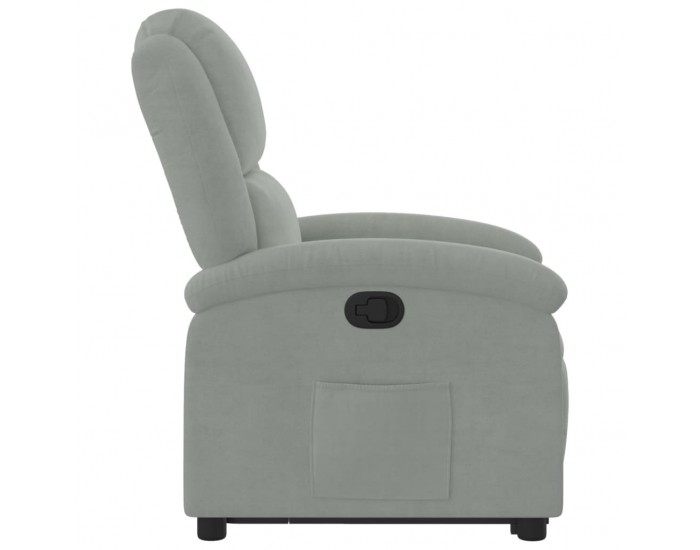 Sonata H Изправящ реклайнер стол, светлосив, кадифе