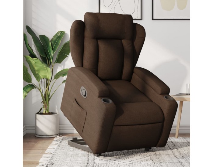 Sonata H Изправящ реклайнер стол, кафяв, текстил