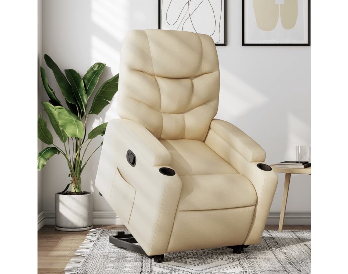 Sonata H Изправящ реклайнер стол, кремав, текстил