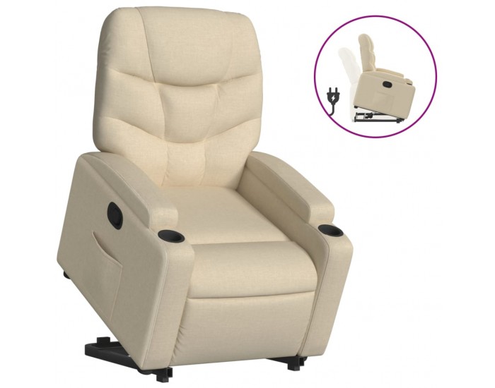 Sonata H Изправящ реклайнер стол, кремав, текстил