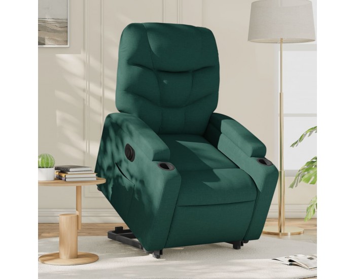 Sonata H Електрически изправящ реклайнер стол, тъмнозелен, текстил