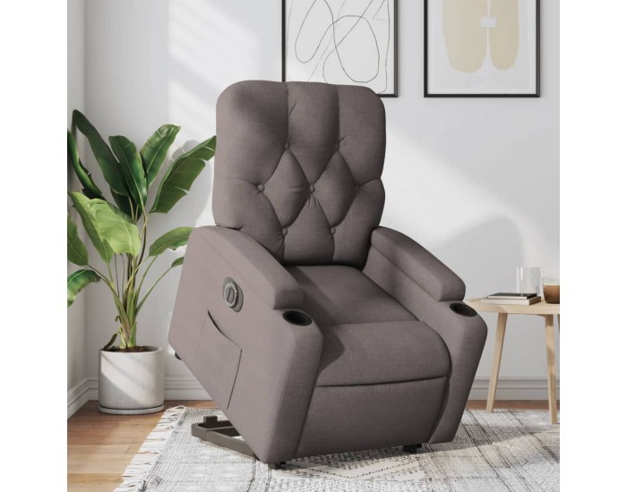 Sonata H Електрически изправящ реклайнер стол, таупе, текстил