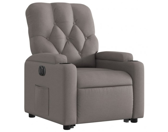 Sonata H Електрически изправящ реклайнер стол, таупе, текстил